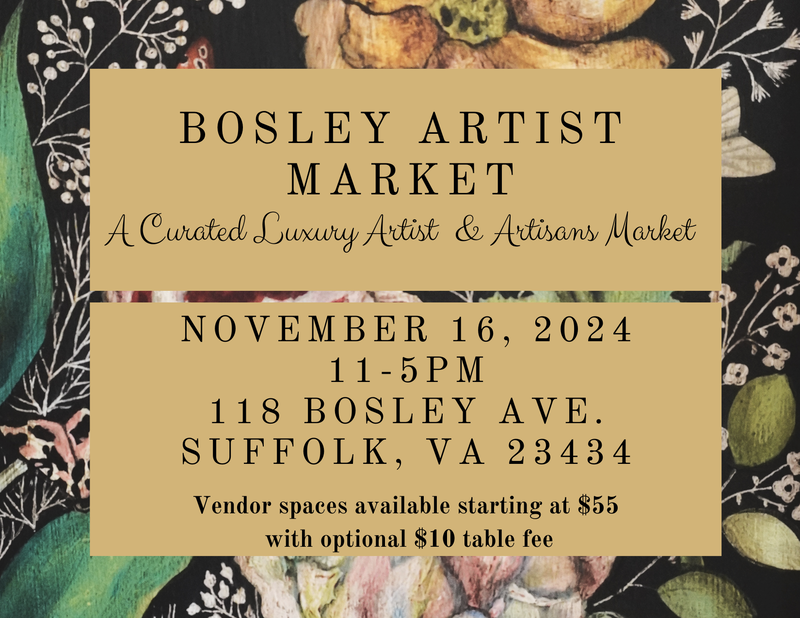 Bosley Artist Market flyer