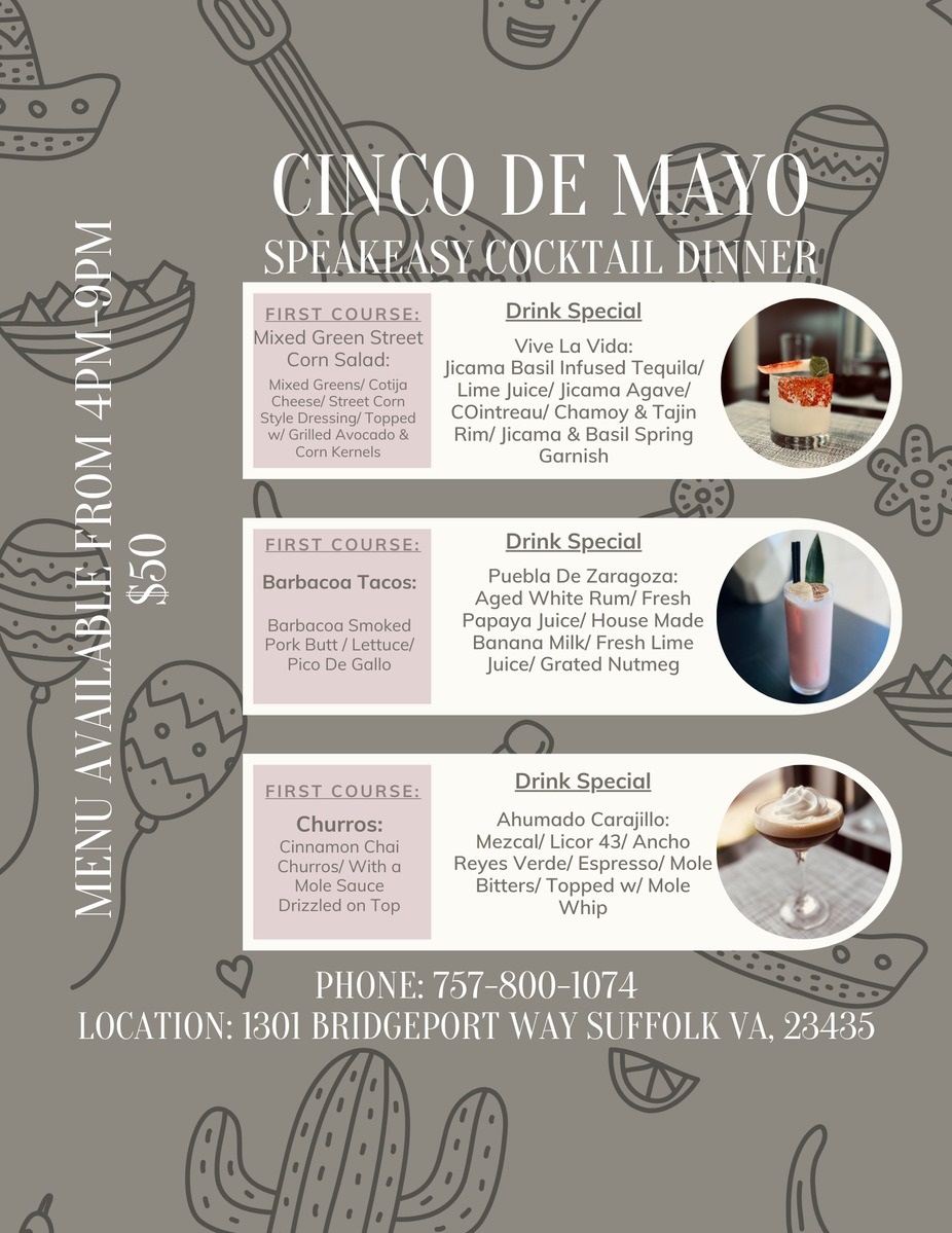 Fin & Tonic Speakeasy Dinner flyer