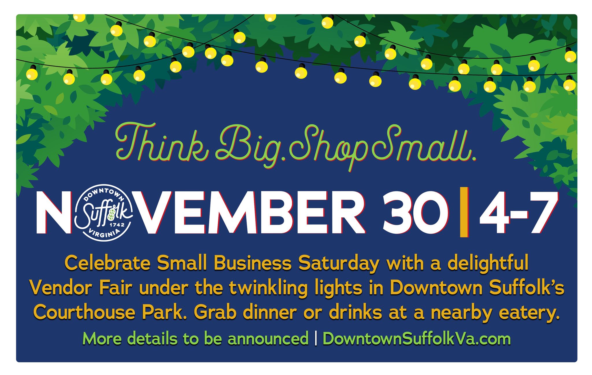 Small Business Saturday Evening Market Visit Suffolk Virginia