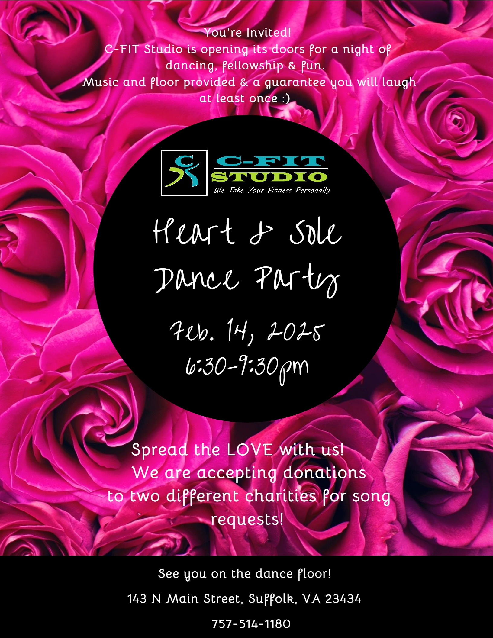 Flyer for Heart & Sole Dance Party CilhQr