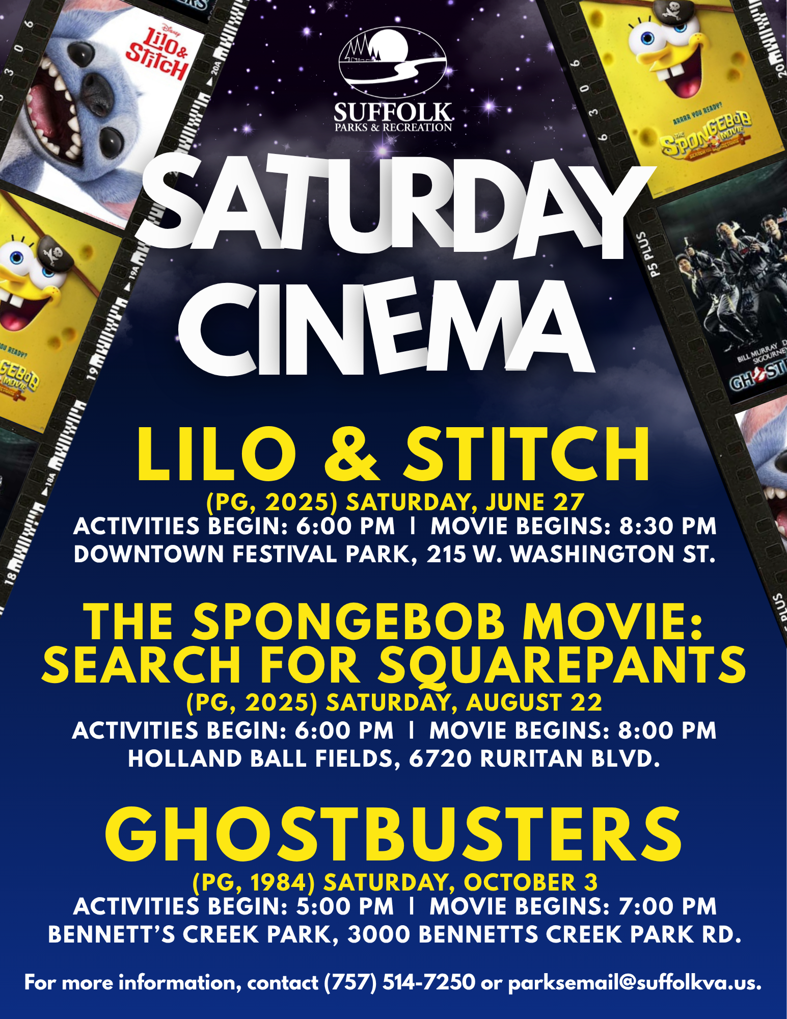 Saturday Cinema Flyers